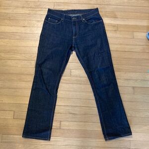 Mott & Bow Rivington Raw Denim Jeans - Dark Wash - 33x32